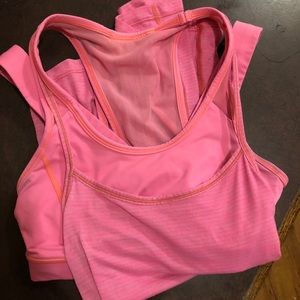 Pink lululemon top with built in bra